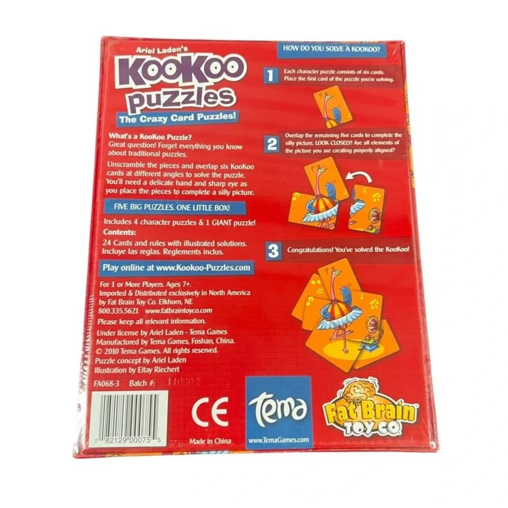 KooKoo‎ Puzzles Movin & Groovin Fat Brain Toy Unique Puzzle Cards SEALED